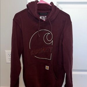 Carhartt Men's Burgundy Hoodie Sweater